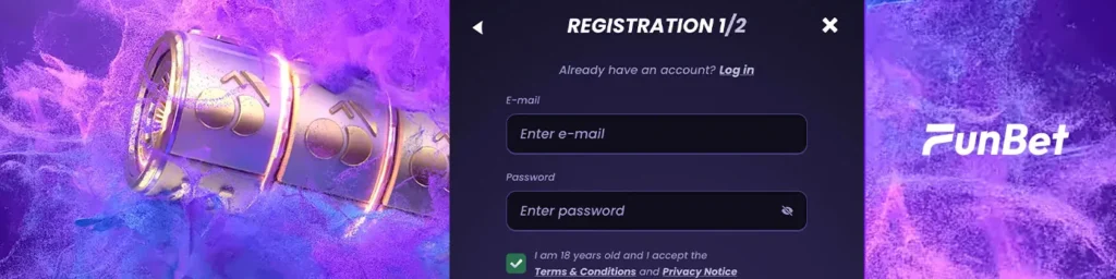 FunBet online casino registration banner