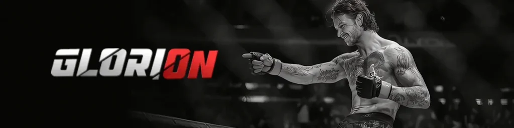 Glorion Casino banner showing a fighter 